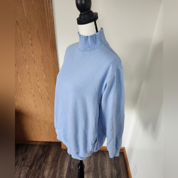 Aerie Oversized XS Light Blue Turtleneck Sweater - Picture 2 of 6